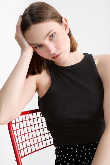 Dona - Top crop - negre