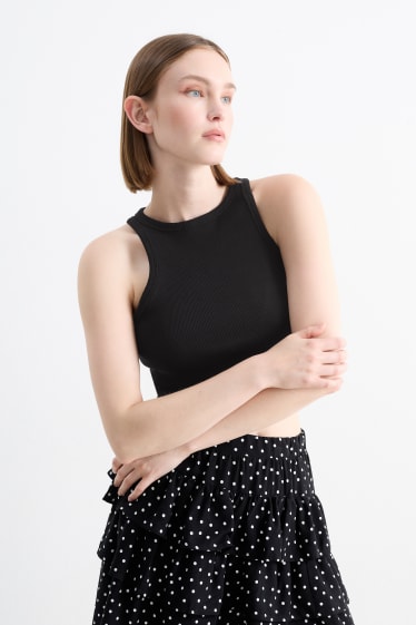 Dona - Top crop - negre