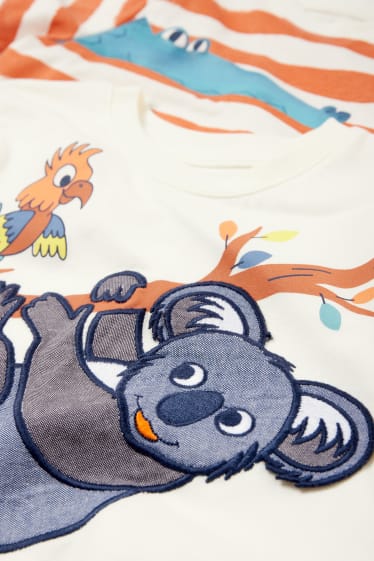 Children Boys - Multipack of 2 - koala and crocodile - short sleeve T-shirt - white