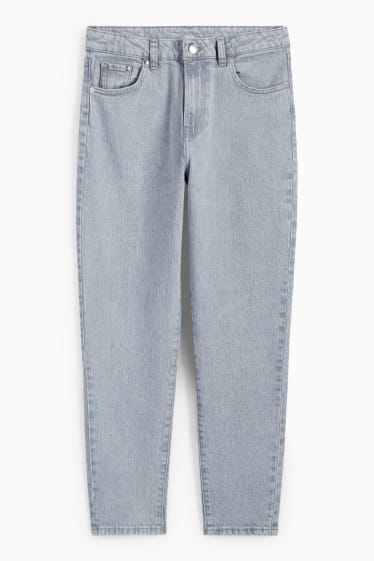 Damen - Mom Jeans - High Waist - LYCRA® - hellgrau