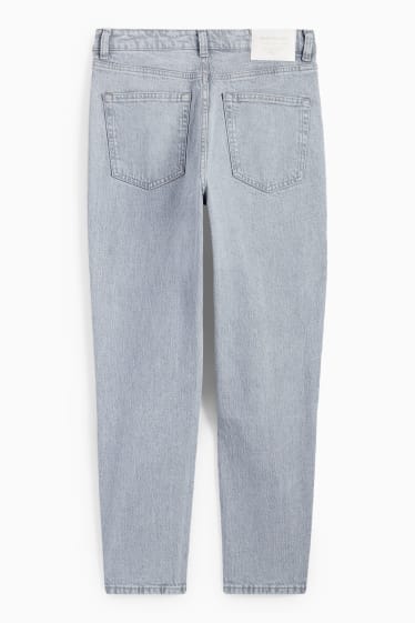 Damen - Mom Jeans - High Waist - LYCRA® - hellgrau