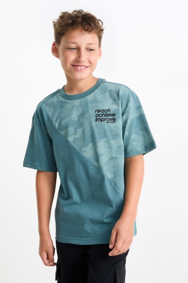 Kinder Jungen - Kurzarmshirt - petrol