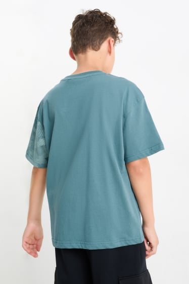 Kinder Jungen - Kurzarmshirt - petrol