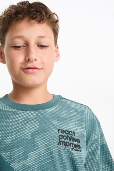 Kinder Jungen - Kurzarmshirt - petrol