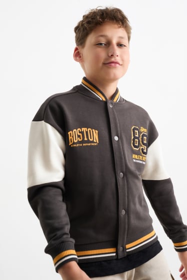 Children Boys - Varsity jacket - dark gray