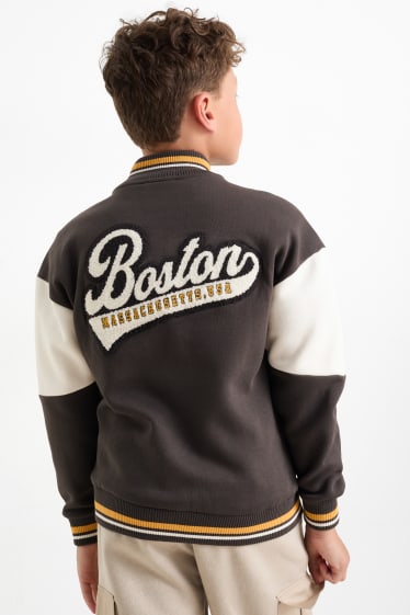 Children Boys - Varsity jacket - dark gray