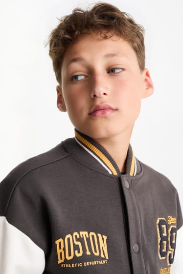 Children Boys - Varsity jacket - dark gray