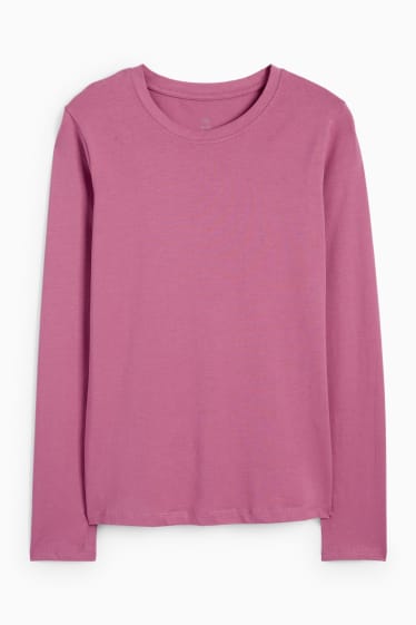 Donna - Maglia a maniche lunghe basic - viola