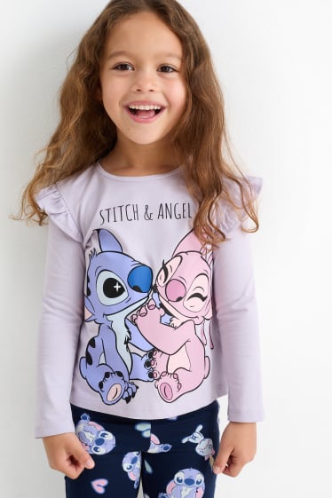 Kinder Mädchen - Lilo & Stitch - Langarmshirt - hellviolett