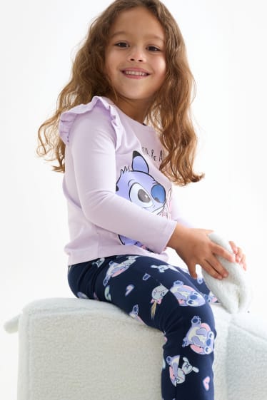 Kinder Mädchen - Lilo & Stitch - Langarmshirt - hellviolett