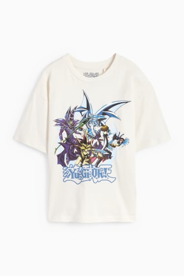 Kinder Jungen - Yu-Gi-Oh! - Kurzarmshirt - cremeweiß