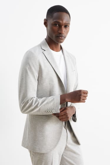 Bărbați - Sacou modular - slim fit - Flex - 4 Way Stretch - LYCRA® - gri deschis