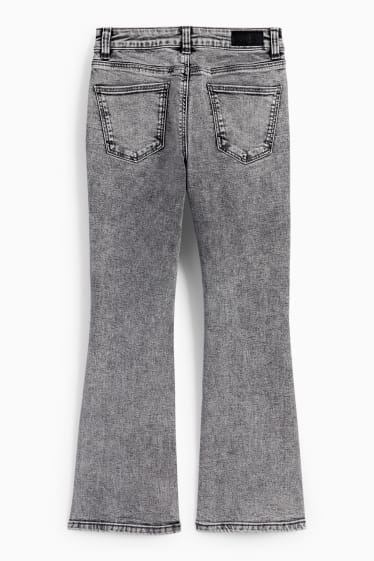 Dzieci dziewczynki - Flared jeans - dżins-szary