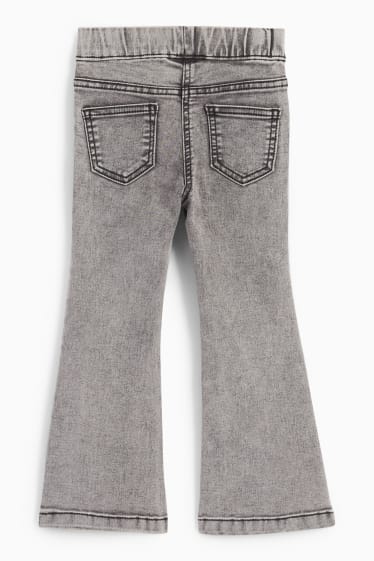 Enfants filles - Licorne - flared jegging jean - gris clair