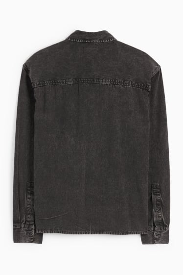 Herren - Jeanshemd - Relaxed Fit - Kent - schwarz