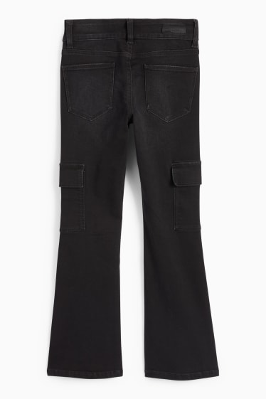 Niños: niñas - Flared jeans - LYCRA® - negro