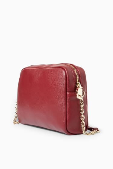 Dames - Schoudertas - imitatieleer - donkerrood