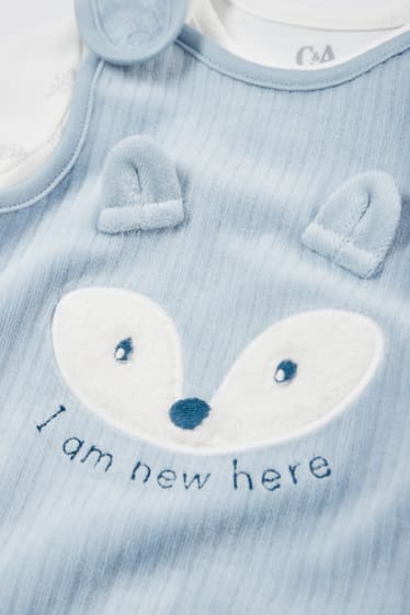 Bébés garçons - Renard - ensemble avec grenouillère - 2 pièces - bleu