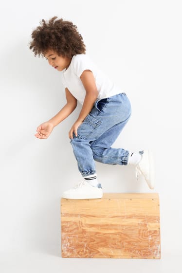Kinder Buben - Cargo Jeans - helljeansblau