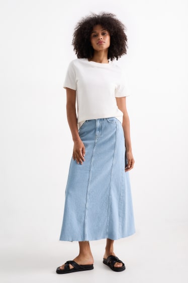 Women - Denim skirt - denim-light blue