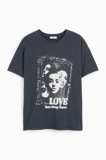 Damen - T-Shirt - dunkelgrau