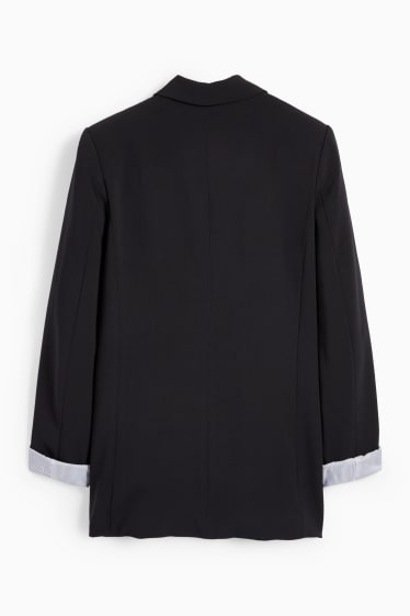 Femmes - Blazer long - relaxed fit - noir