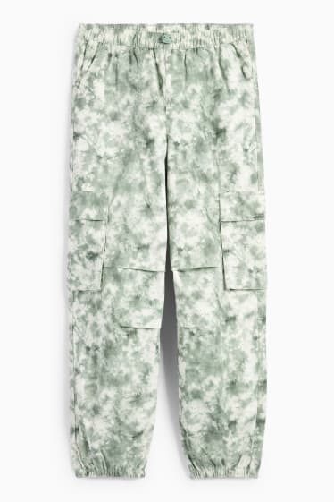 Copii - Fete - Ballon jeans - cu model - verde