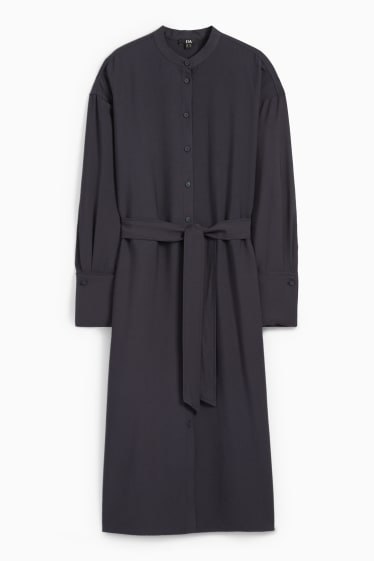 Damen - Blusenkleid - schwarz