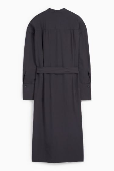 Damen - Blusenkleid - schwarz