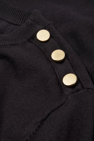 Damen - Strickkleid - schwarz
