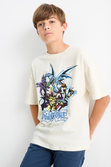 Kinder Jungen - Yu-Gi-Oh! - Kurzarmshirt - cremeweiß