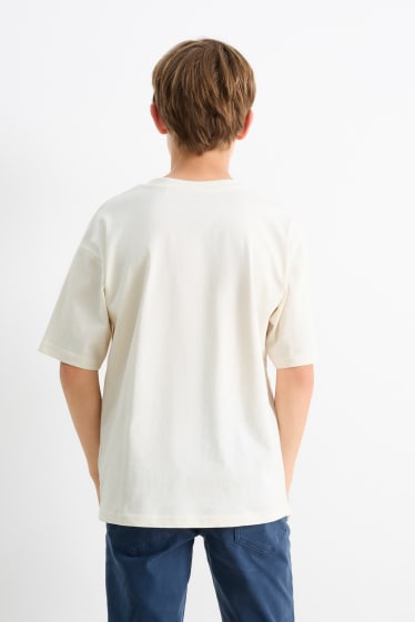 Kinder Jungen - Yu-Gi-Oh! - Kurzarmshirt - cremeweiß