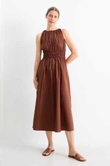 Damen - Empirekleid - braun
