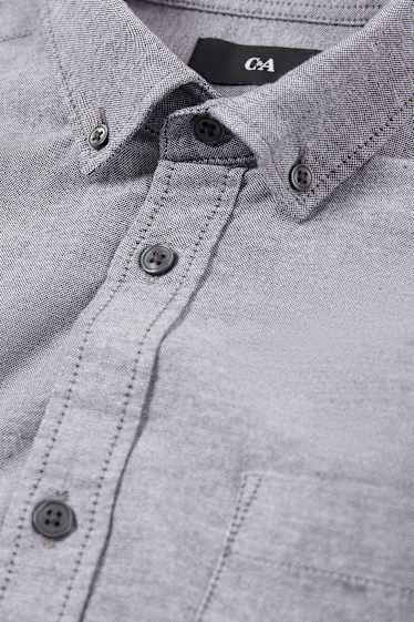 Herren - Hemd - Regular Fit - Button-down - grau