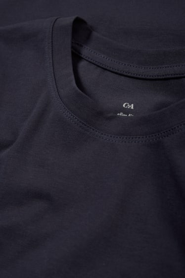 Donna - Maglia a maniche lunghe basic - blu scuro