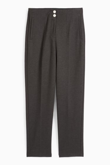 Femmes - Pantalon en jersey - slim fit - marron foncé