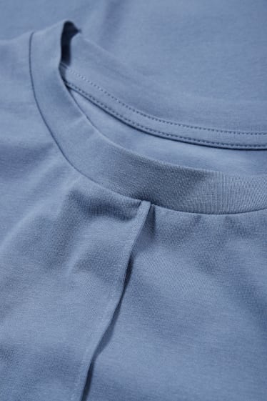Damen - Basic-Langarmshirt - dunkelblau