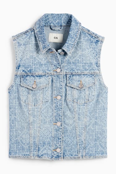 Dona - Armilla texana - estampada - texà blau clar