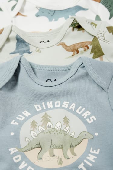 Baby Buben - Multipack 3er - Dino - Baby-Body - mintgrün