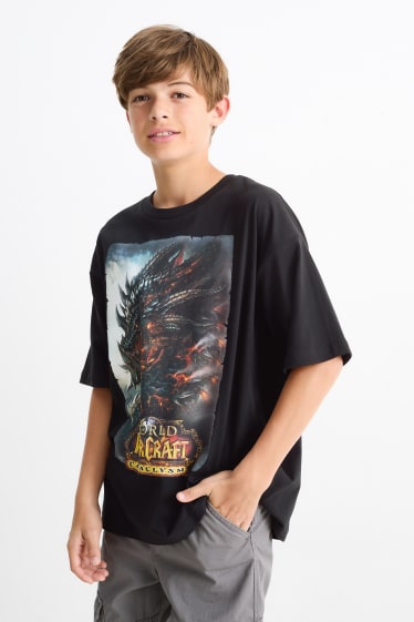 Kinder Jungen - World of Warcraft - Kurzarmshirt - schwarz