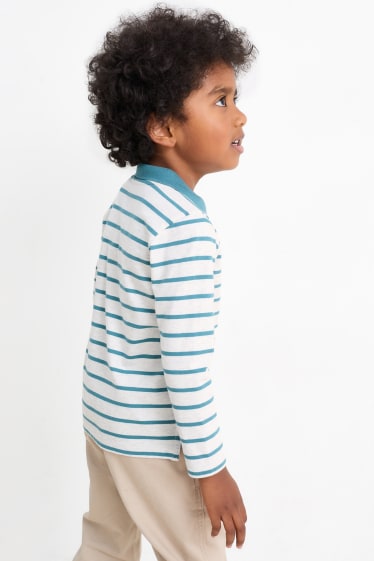 Bambini - Tigre - polo - a righe - grigio chiaro melange