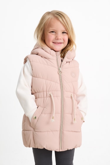 Enfants filles - Doudoune sans manches à capuche - déperlante - rose