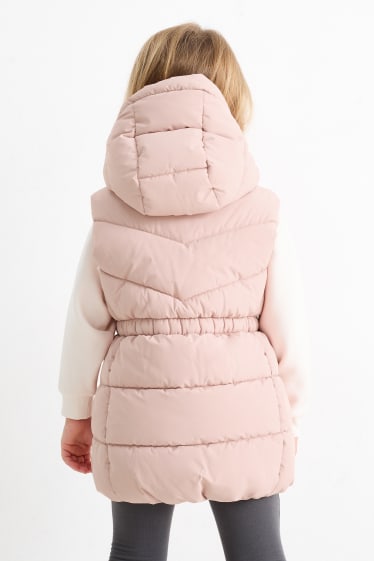 Enfants filles - Doudoune sans manches à capuche - déperlante - rose