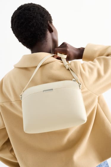 Women - Crossbody bag - faux leather - cremewhite