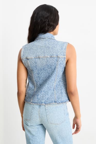 Dona - Armilla texana - estampada - texà blau clar