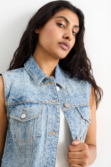 Dona - Armilla texana - estampada - texà blau clar