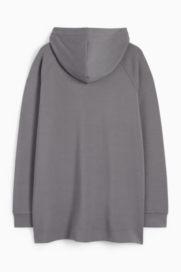 Femmes - Sweat à capuche basique - gris foncé