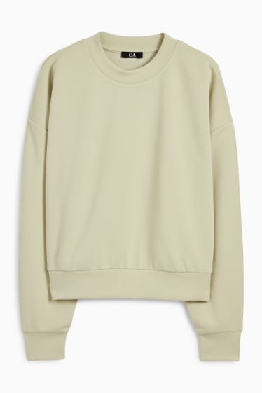 Femei - Bluză de molton basic - verde deschis