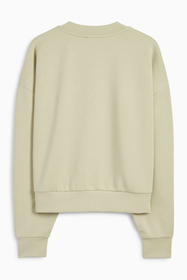 Femei - Bluză de molton basic - verde deschis