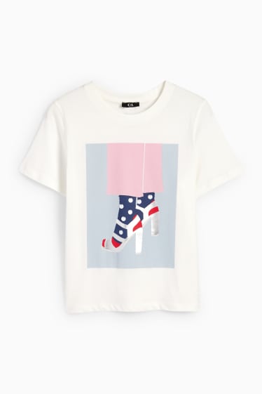 Damen - T-Shirt - weiß